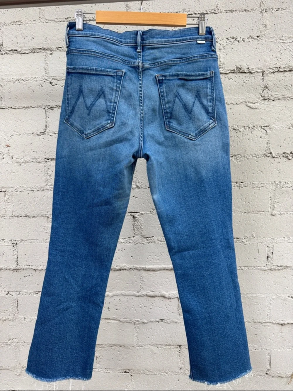MOTHER The Insider Crop Step Fray Work Hard Play Hard Size 30 - Picture 5 of 14